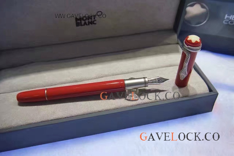 Montblanc Heritage Collection Rouge Et Noir Fountain Pen Red AAA Copy